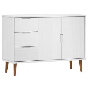 vidaXL Dressoir MOLDE 113x40x80 cm massief grenenhout wit