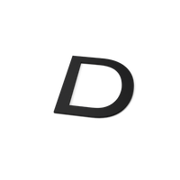 Letter D Model: Huisletter Staal - Geroba