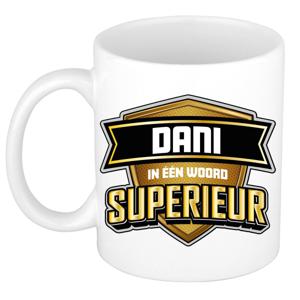 Naam mok Dani - wit - Superieur - keramiek - 300 ml - cadeau collega beker