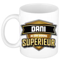 Naam mok Dani - wit - Superieur - keramiek - 300 ml - cadeau collega beker