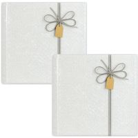 2x Luxe fotoboek/fotoalbum Victoria met 50 paginas wit 32 x 32 x 5 cm