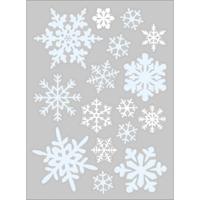 Kerst raamstickers sneeuwvlokken - vel van 34 x 28 cm - raamdecoratie