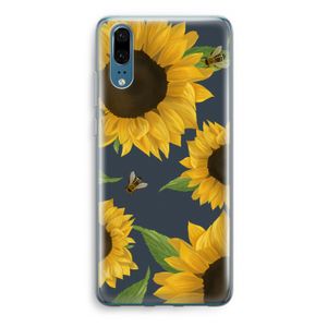 Sunflower and bees: Huawei P20 Transparant Hoesje