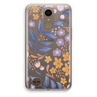 Flowers with blue leaves: LG K10 (2017) Transparant Hoesje