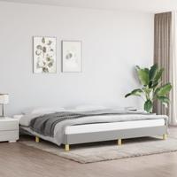 Bedframe zonder matras stof lichtgrijs 200x200 cm