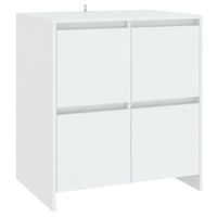 The Living Store Dressoir - minimalistisch ontwerp - 4 deuren - 70 x 41 x 75 cm - wit