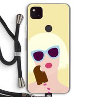 Ice cream: Pixel 4a 5G Transparant Hoesje met koord