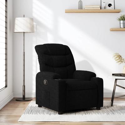 Fauteuil verstelbaar stof zwart