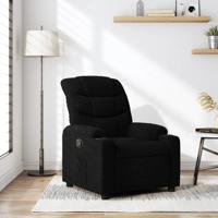 Fauteuil verstelbaar stof zwart