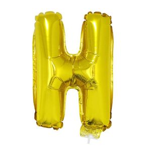 Opblaasbare letter ballons goud 41 cm