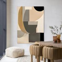 Urban Cotton Wandkleed 'Tighten' 110 x 145cm in Frame - black