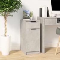 Bureaukast 33,5x50x75 cm bewerkt hout betongrijs - thumbnail