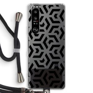 Crazy pattern: Sony Xperia 1 III Transparant Hoesje met koord