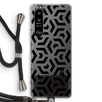 Crazy pattern: Sony Xperia 1 III Transparant Hoesje met koord