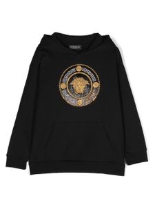 Versace Kids hoodie Medusa à ornements - Noir