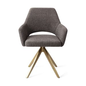 Jesper Home Yanai eetkamerstoel Amazing Grey tun gold