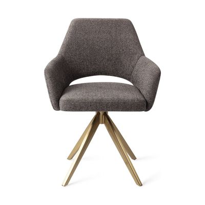 Jesper Home Yanai eetkamerstoel Amazing Grey tun gold