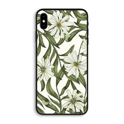 Wit bloemenpatroon: iPhone XS Max Biologisch afbreekbaar hoesje