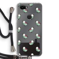 Vogeltjes: Pixel 3a Transparant Hoesje met koord