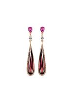 Anabela Chan boucles d'oreilles Shard en or vermeil rose 18ct - Rouge