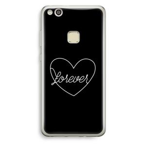 Forever heart black: Huawei Ascend P10 Lite Transparant Hoesje