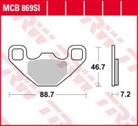 TRW Remblokken, en remschoenen voor de moto, MCB869SI Sinter offroad