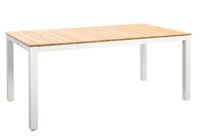 Arashi dining table 169x90cm. alu white/teak - Yoi