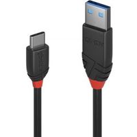 Lindy 36915 0.5m USB A USB C Mannelijk Mannelijk Zwart USB-kabel - thumbnail