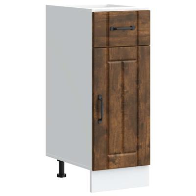 Keuken onderkast Lucca bewerkt hout gerookt eikenkleurig