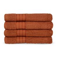Good Morning Handdoeken set van 4 "Uni" - Terra - (50x100 cm) - Katoen