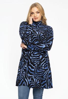 Yoek Tuniek wide bottom turtleneck KAMEO | Blauw | Maat 58/60