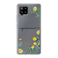 Gele bloemen: Samsung Galaxy A42 5G Transparant Hoesje