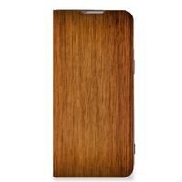 OnePlus Nord 2T Book Wallet Case Donker Hout - thumbnail