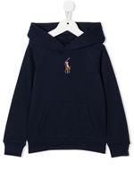 Ralph Lauren Kids hoodie à logo brodé - Bleu