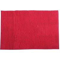 MSV Badkamerkleed/badmat voor op de vloer - fuchsia roze - 40 x 60 cm - Microvezel - Badmatjes - thumbnail