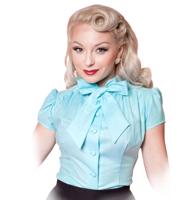 25% korting | Estelle Blouse Mini Dot Blue-XL