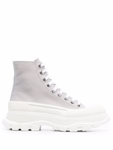 Alexander McQueen bottines Tread Slick - Gris