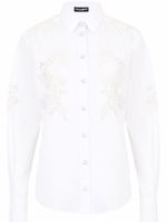 Dolce & Gabbana chemise ajourée en popeline - Blanc