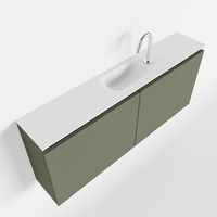 Toiletmeubel Mondiaz Ture | 120 cm | Meubelkleur Army | Eden wastafel Talc Midden | 1 kraangat