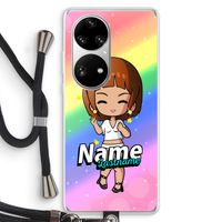 Chibi Maker vrouw: Huawei P50 Pro Transparant Hoesje met koord