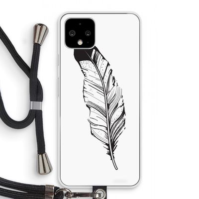Pluim: Pixel 4 Transparant Hoesje met koord
