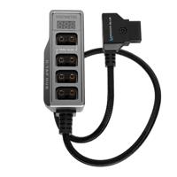 Kondor Blue 12V Metal D-Tap Hub 4 Way Port Power Tap Splitter (1/4"-20 Threads)