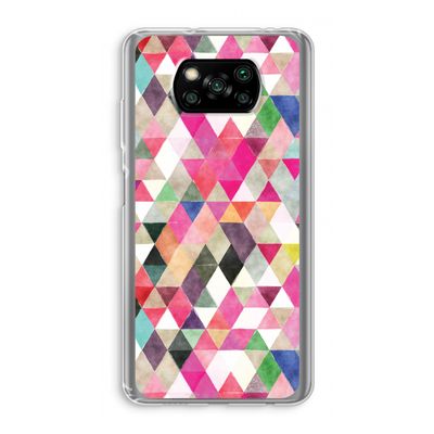 Gekleurde driehoekjes: Xiaomi Poco X3 Pro Transparant Hoesje