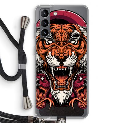 Tiger and Rattlesnakes: Samsung Galaxy S21 Transparant Hoesje met koord