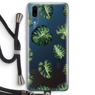Tropische bladeren: Huawei P20 Transparant Hoesje met koord