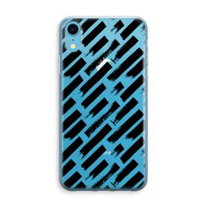 Zwarte vegen: iPhone XR Transparant Hoesje
