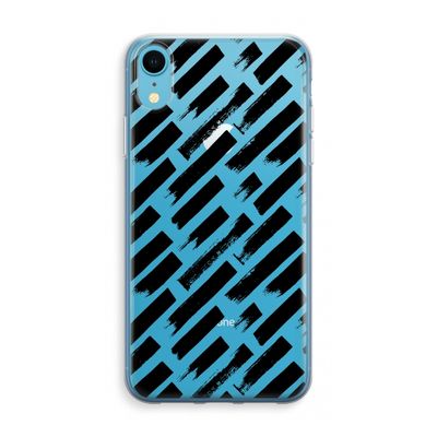 Zwarte vegen: iPhone XR Transparant Hoesje