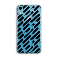 Zwarte vegen: iPhone XR Transparant Hoesje
