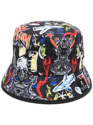 Philipp Plein bob en jean à imprimé graphique - Noir