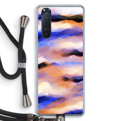 Donkere Wolken: Sony Xperia 5 II Transparant Hoesje met koord